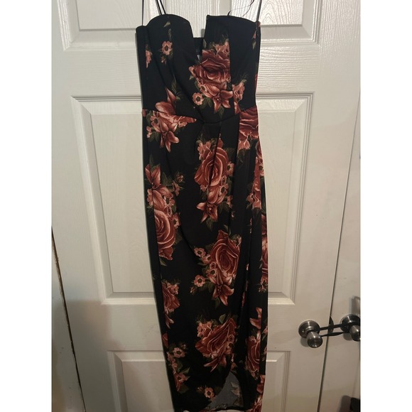 Scobe Floral Bodycon Dress Sleeveless Sweetheart Midi Rose Print - Picture 1 of 6